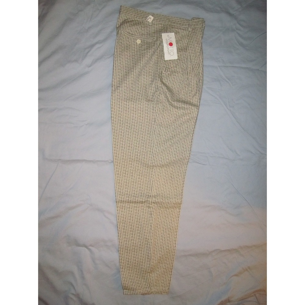 80's Vintage MOTTO Red Dot Wonderfulness Side Swipe Black/White 30W Pants Jeans!